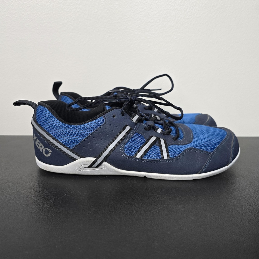 Xero Shoes Mens 9.5 Blue Prio Barefoot Minimalist Running Training Gym Sneakers